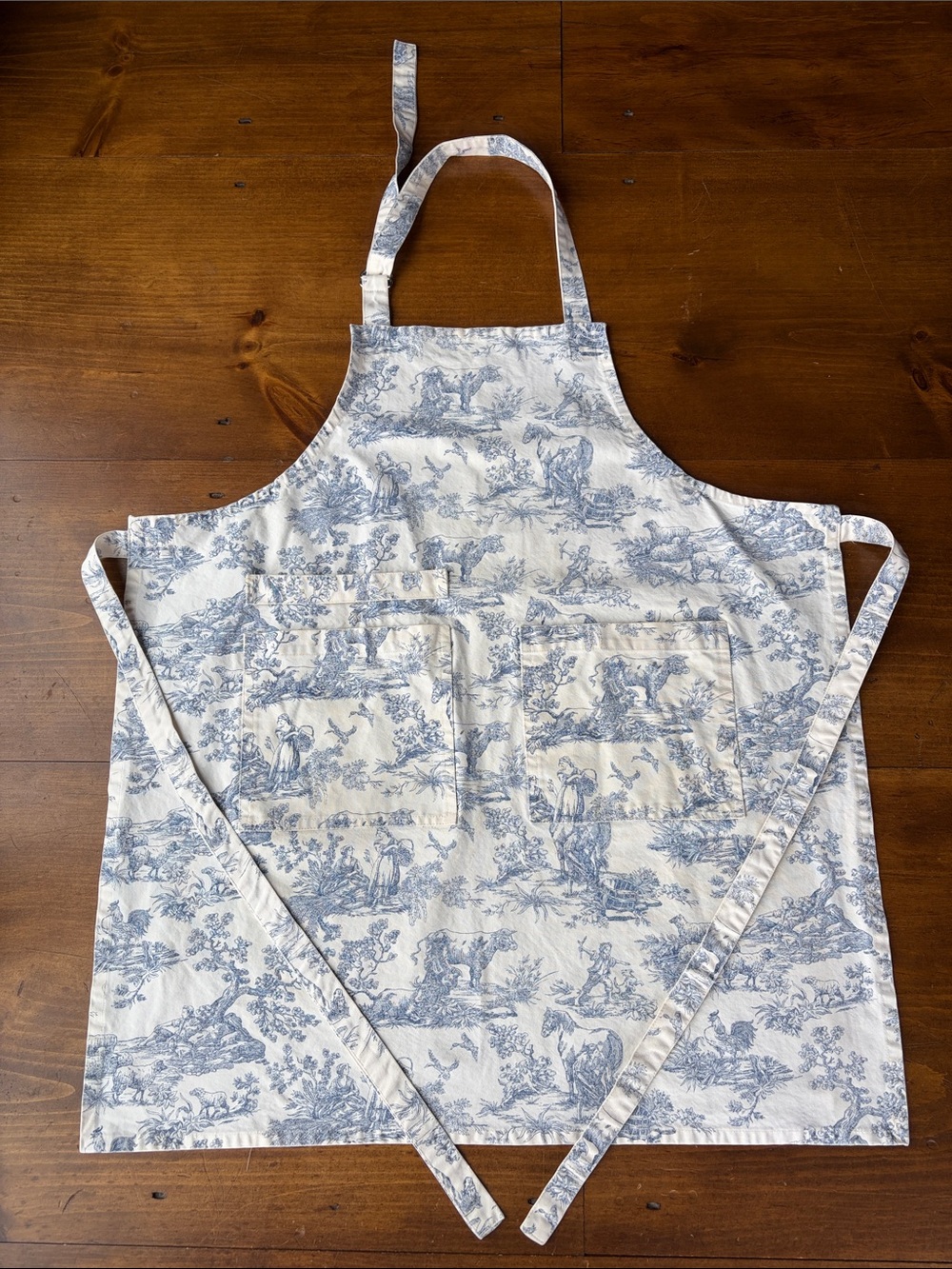 Blue Toile Apron